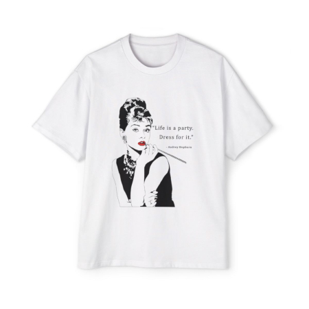 Tricouri pentru femei - Tricou  oversized din bumbac organic Life is a party dress for it