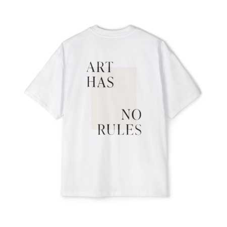 Tricouri unisex - Tricou oversized  din bumbac organic Art has no rules