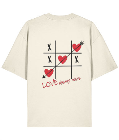 Colectia Words - Tricou oversized din bumbac organic Love always win