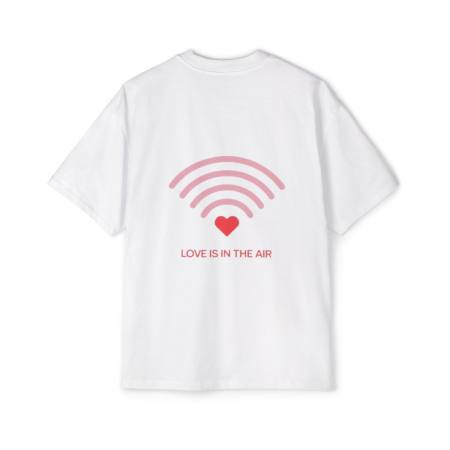 Tricouri unisex - Tricou oversized din bumbac organic  Love is in the air