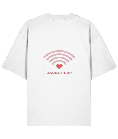 Tricouri pentru barbati - Tricou oversized din bumbac organic  Love is in the air