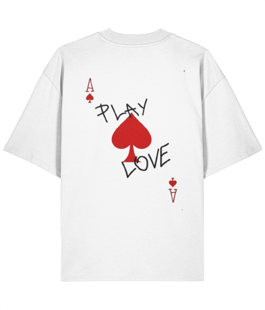 Tricouri pentru barbati - Tricou oversized din bumbac organic  Play love