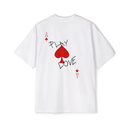 Tricouri unisex - Tricou oversized din bumbac organic  Lucky girl