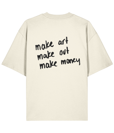 Colectia Words - Tricou oversized  din bumbac organic Make art