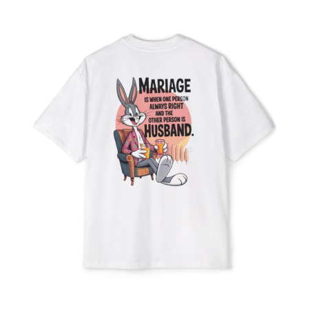 Colectia Love - Tricou oversized  din bumbac organic  Mariage husband