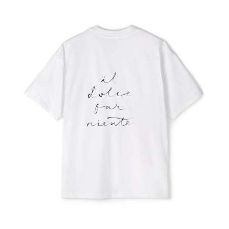 Tricouri unisex - Tricou oversized  din bumbac organic Il dolce far niente