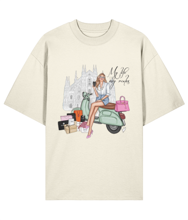Tricouri pentru femei - Tricou oversized din bumbac organic My rules