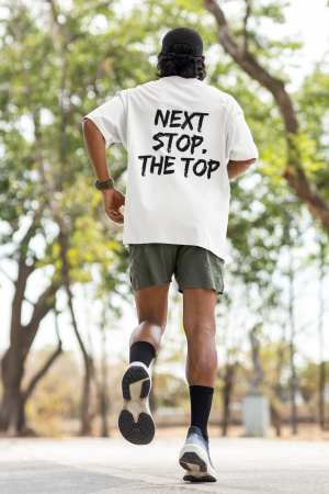 Tricouri pentru femei - Tricou oversized  din bumbac organic Next stop the top