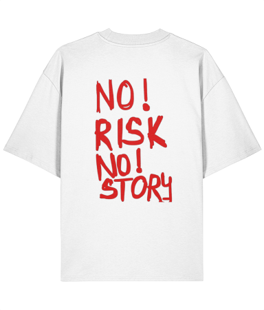 Tricouri pentru barbati - Tricou oversized din bumbac organic  No risk no story