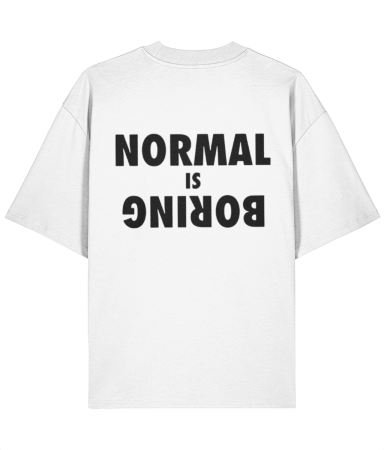 Colectia Words - Tricou oversized  din bumbac organic Normal is boring