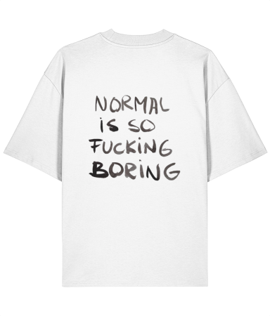 Colectia Words - Tricou oversized  din bumbac organic Normal is very boring