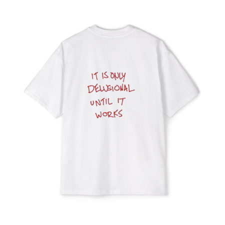 Tricouri pentru barbati - Tricou oversized  din bumbac organic Delusional