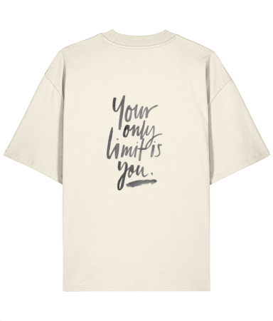 Colectia Words - Tricou oversized din bumbac organic  Only limits is you