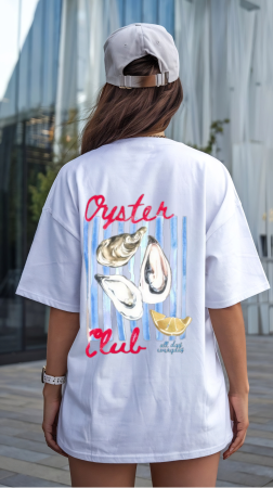 BESTSELLERS - Tricou oversized  din bumbac organic Oyster Club