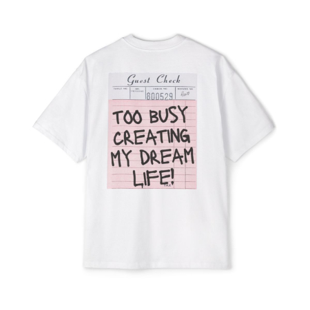Tricouri unisex - Tricou oversized  din bumbac organic Too busy