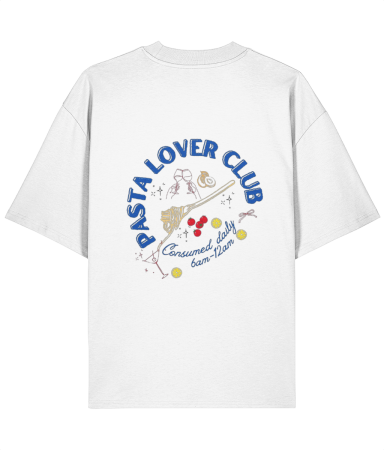 Colectia Words - Tricou oversized  din bumbac organic Pasta lover club