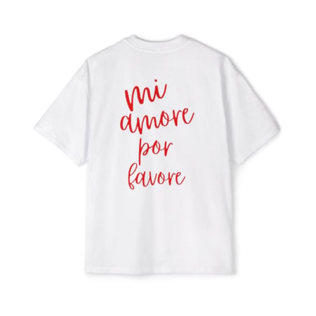 Tricouri unisex - Tricou oversized  din bumbac organic Mi amore por favor