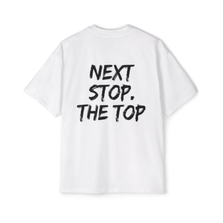 Tricouri unisex - Tricou oversized  din bumbac organic Next stop the top