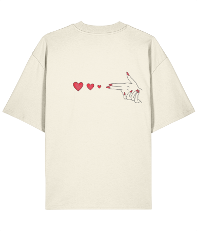 Colectia Trendy - Tricou oversized  din bumbac organic Push love