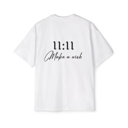 Tricouri pentru barbati - Tricou oversized  din bumbac organic Make a wish