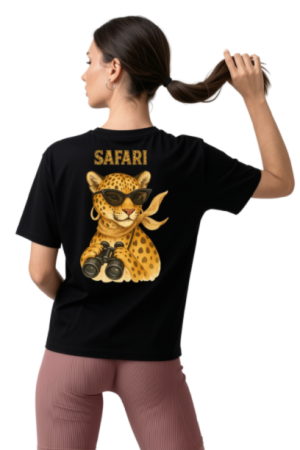 Colectia Trendy - Tricou Oversized Din Bumbac Organic Safari