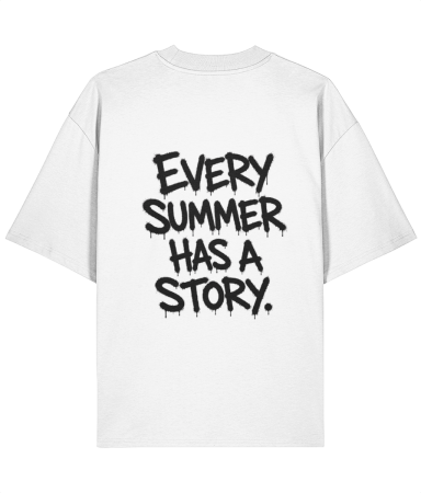 Tricouri pentru femei - Tricou oversized  din bumbac organic Every summer has a story