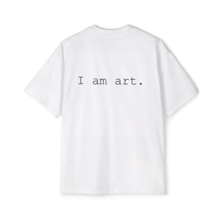 Tricouri unisex - Tricou  oversized din bumbac organic I am art