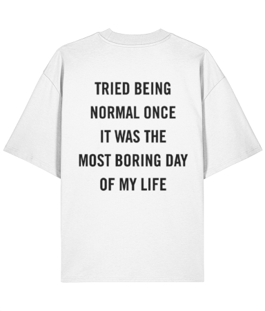Colectia Words - Tricou oversized  din bumbac organic Tried be normal