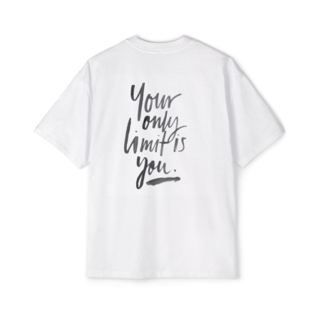 Tricouri cu mesaje - Tricou oversized din bumbac organic  Only limits is you