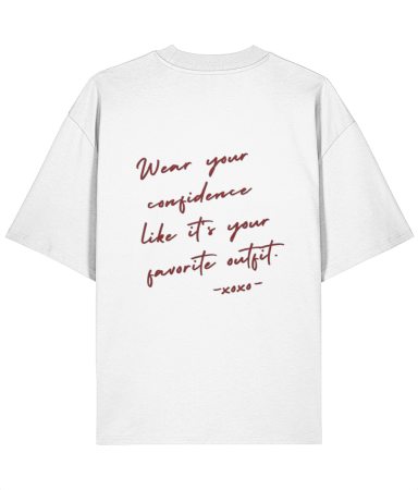 Colectia Fashionista - Tricou  oversized din bumbac organic  Wear yout confidence