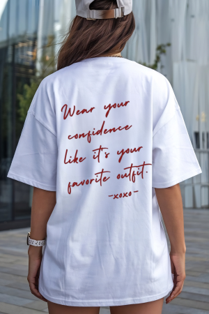 Colectia Fashion Icon - Tricou  oversized din bumbac organic  Wear yout confidence