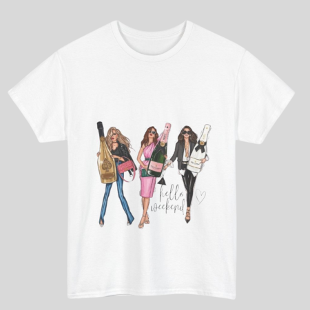 Colectia Fashionista - Tricou din bumbac organic personalizat cu imagini print tematica la moda