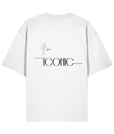 Tricouri pentru femei - Tricou oversized  din bumbac organic I'm Iconic