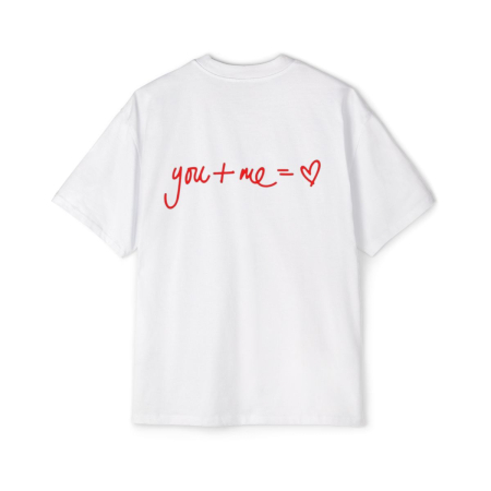 Tricouri cu mesaje - Tricou oversized din bumbac organic  You and me