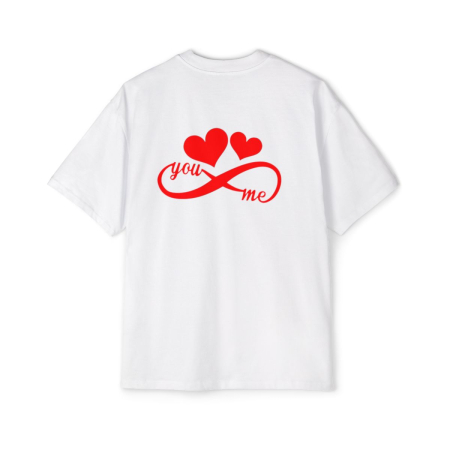 Tricouri pentru barbati - Tricou  oversized din bumbac organic You and me forever