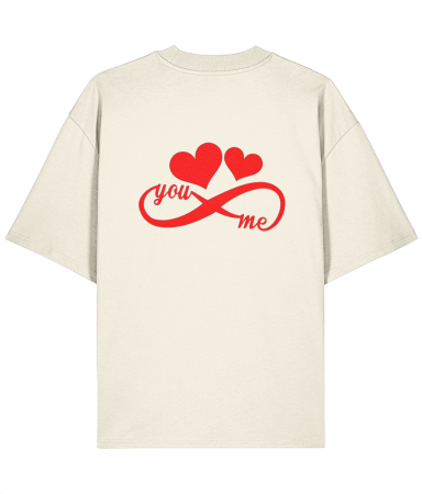 Tricouri pentru barbati - Tricou  oversized din bumbac organic You and me forever