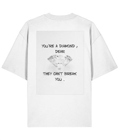 Colectia Words - Tricou oversized  din bumbac organic You are a diamond