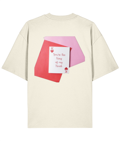 Colectia Words - Tricou oversized din bumbac organic You are my king of my heart