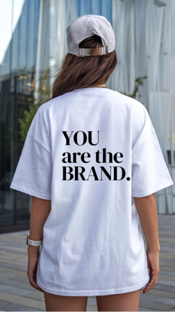 TRICOURI UNISEX - Tricou oversized  din bumbac 100% You are the brand