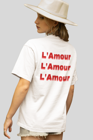 Colectia Words - Tricou unisex din bumbac 100% L'amour