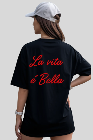 Colectia Trendy - Tricou Unisex Din Bumbac 100% La Vita e Bella