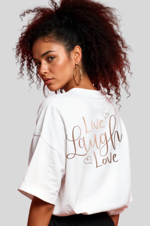Colectia Trendy - Tricou unisex din bumbac 100% Live laught love