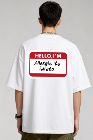 Tricouri unisex - Tricou Unisex Din Bumbac 100% Allergic to idiots