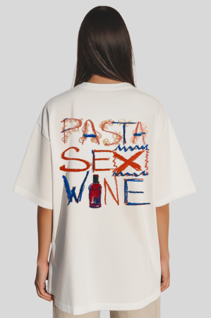 Colectia Fashion Icon - Tricou unisex  din bumbac 100% Pasta sex wine