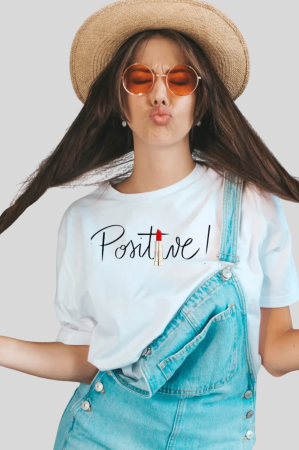 Colectia Fashion Icon - Tricou unisex din bumbac 100% Positive vibe
