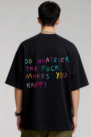 Colectia Trendy - Tricou Unisex  Din Bumbac 100% Do what make you  happy
