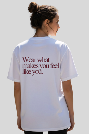 Colectia Fashion Icon - Tricou unisex din bumbac 100% Wear what make you feel like you