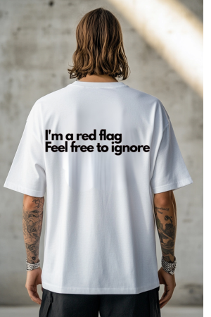 TRICOURI UNISEX - Tricou Unisex  Din Bumbac 100% I'm a red flag