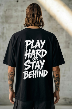 TRICOURI UNISEX - Tricou Unisex Din Bumbac 100% Play hard or stay behind