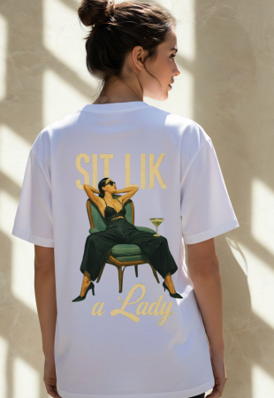 TRICOURI UNISEX - Tricou Unisex  Din Bumbac 100% Sit like a lady